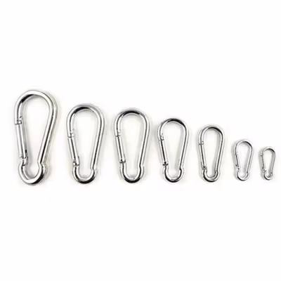 GYMTOP Carabiner Gantungan Kunci Barang Aluminium Snap Hook 7.5cm - 698 - Silver — gambar 4