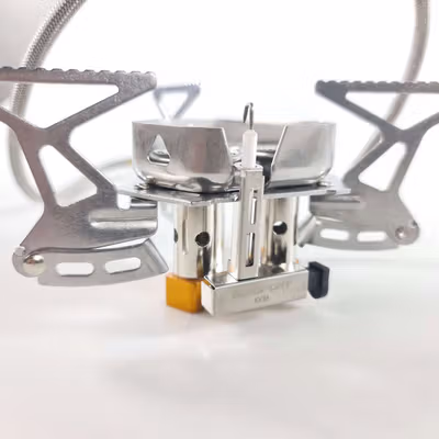 TaffSPORT Kompor Gas Portable Lipat Ultralight 3 Burner Camping Stove - KV36 - Silver — gambar 4