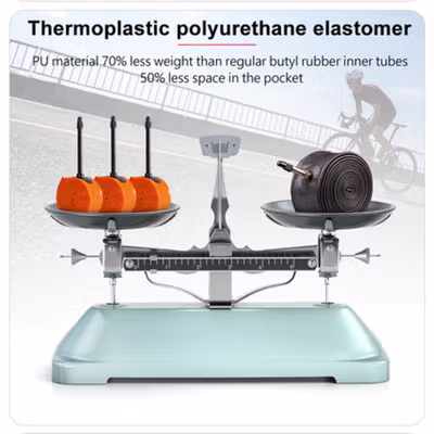 NEWBOLER Ban Dalam Sepeda Inner Tube Road Bike TPU 700 x 18-32C 93mm 30g - SV 45 / SV 65 / SV 85 - Orange — gambar 4