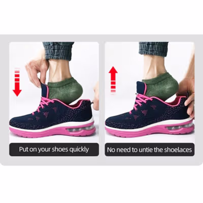 SOBU Tali Sepatu Lazy Lace No Tie Shoelaces 1 Pasang - SLK01 - Black — gambar 4