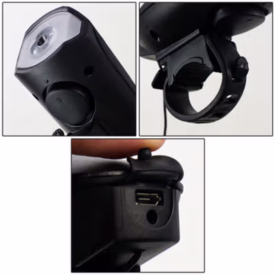TaffLED Lampu Depan Sepeda LED CREE XPG Klakson 1200mAh 250 Lumens - 7588 - Black — gambar 4