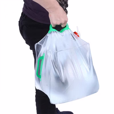 TaffSPORT Kantong Air Portable Camping Water Storage 20L - ST-216 - Transparent — gambar 4