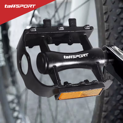 TaffSPORT Pedal Sepeda MTB Bike Anti-Slip Aluminum Alloy - M22 - Black — gambar 4