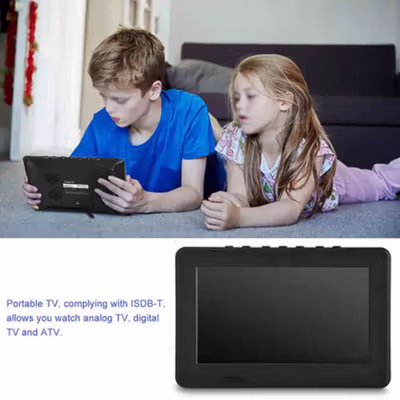 Taffware Portable TV Monitor Digital 7 Inch DVB-T2 Rechargeable - D7 - Black — gambar 4