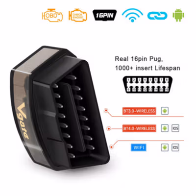Vgate iCar Pro OBD2 Scanner Code Reader Bluetooth 4.0 Diagnostic Tool - ELM327 - Black — gambar 4