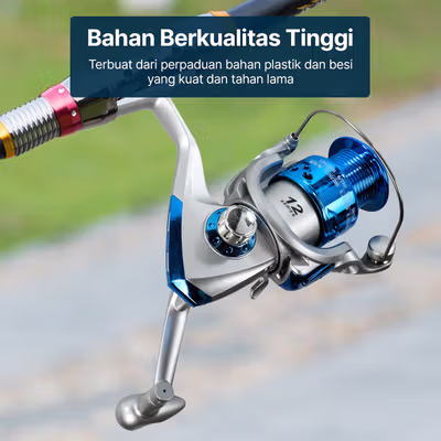 YUMOSHI Series Reel Pancing Spinning Fishing Reel 5.5:1 3000 - SA3000 - Silver Blue — gambar 4
