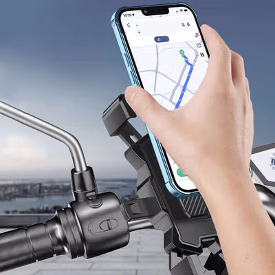 UNTM Holder HP Sepeda 360 Rotation Quick Release Bicycle Phone Holder - UN-11 - Black — gambar 4