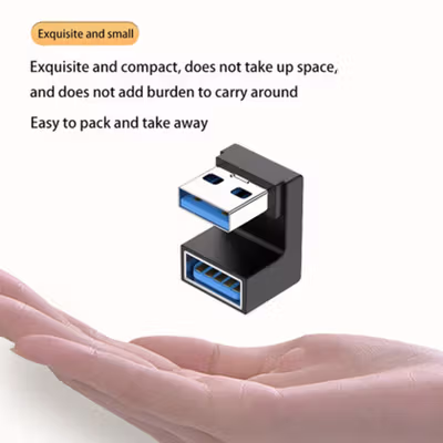 GETA Adaptor USB 3.0 Type A Male ke A Female U Shape 10 Gbps - G-01 - Black — gambar 4