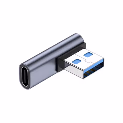 GETA OTG USB 3.0 to Type C Female High Speed Adapter L Shape 10 Gbps - GETA-04 - Gray — gambar 4