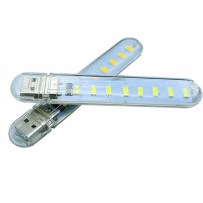 TaffLED Lampu Baca LED Mini USB Portable 5V 8 LED Cool White - SMD 5730 - White — gambar 4
