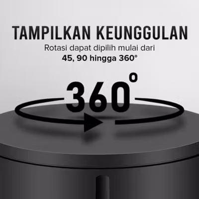 TaffSTUDIO Alas Putar Fotografi Rotating Display Stand with Remote 22cm - A360 - Black — gambar 4