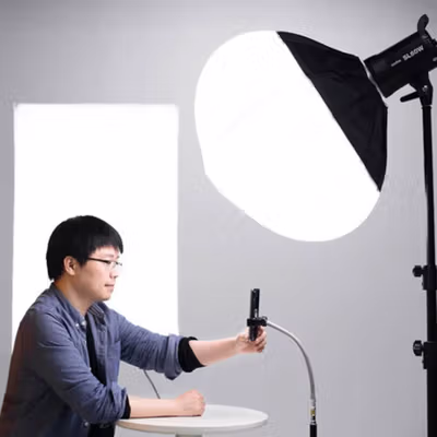 TaffSTUDIO Flash Diffuser Softbox Studio Photography Light Ball Diameter 65cm - 1355 - Black White — gambar 4
