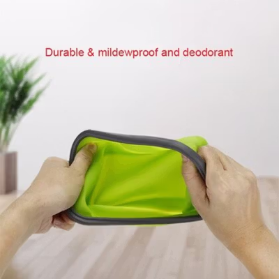 ACEBON Kotak Makan Lunch Box Foldable Silicone Single Layer 800ml - TN99 - Green — gambar 4