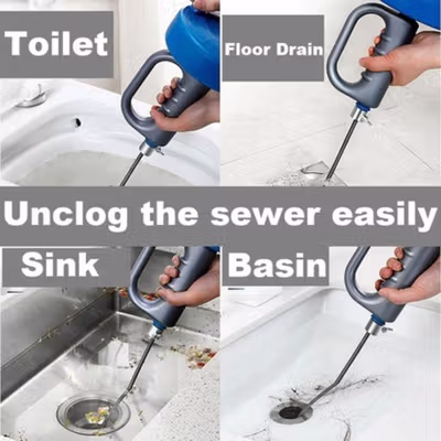 CHFENGASQ Kawat Pembersih Saluran Toilet Cleaner Dredger Blockage 3M - CHF1 - Blue — gambar 4