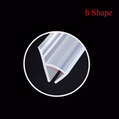 TaffHOME Lis Sela Pintu Silicone Rubber Door Sealing Strip Type H 1M 6mm - TP40 - Transparent — gambar 4