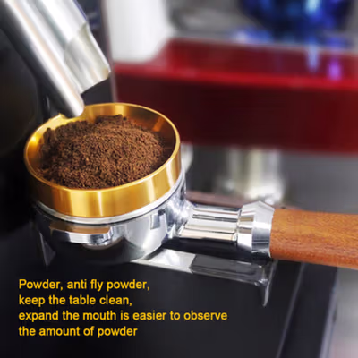 One Two Cups Dosing Ring Portafilter Espresso Magnetic Aluminium 51mm - XA045 - Black — gambar 4