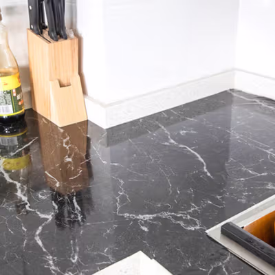 DICOR Sticker Wallpaper Meja Dinding Dapur Anti Minyak 100x60cm - WG60B - Black — gambar 4