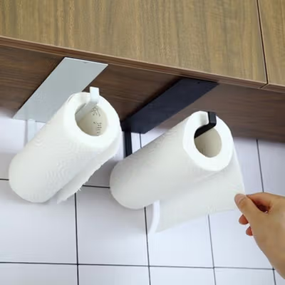HOUSEEN Gantungan Tisu Roll Toilet Handuk Tissue Japanese Style 25cm - HJ26 - Black — gambar 4
