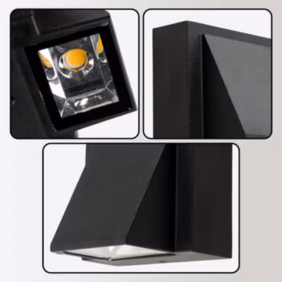TaffLED Lampu Dinding Hias LED Indoor Outdoor Plastic Body Warm White 3W - BD84 - Black — gambar 4