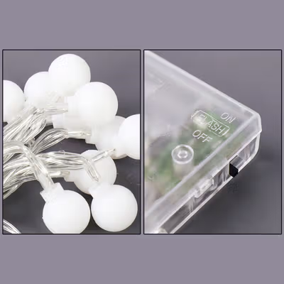 TaffLED Lampu Hias String Lights Tumblr Bohlam Gantung Mini IP42 4.5V 6M - ZYD0931 - Warm White — gambar 4