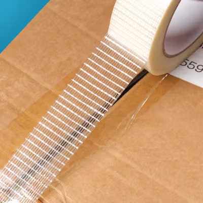 TaffPACK Lakban Super Strong Fiber Tape Grid 25M 30mm - B089 - Transparent — gambar 4