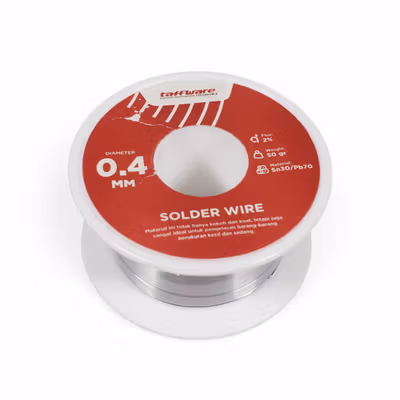 Taffware Kawat Timah Solder Sn30/Pb70 50gr 0.4mm - No Color — gambar 4