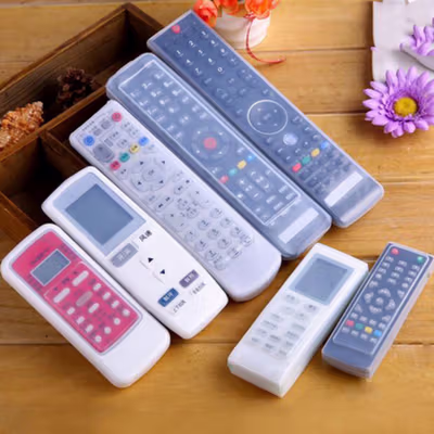 Sarung Silikon Remot Kontrol Universal TV Remote Case 21.5x5cm - Transparent — gambar 4