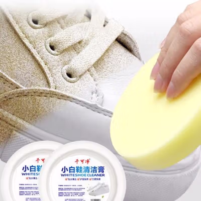 Taffware Krim Pemutih Pembersih Sepatu Sneakers 260g with Spons - Q220 - White — gambar 4
