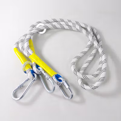 DAQUAN Safety Full Body Harness Five Point Construction Double Hook Tali 3M - S-3M - Blue — gambar 4