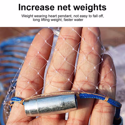Finefish Jaring Pancing Ikan Lempar Fishing Throw Net Cage 7.2M - SE4 - White — gambar 4