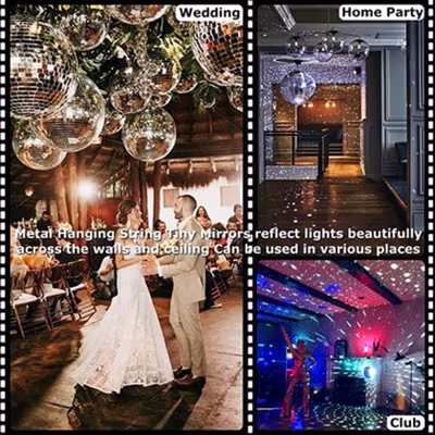 AILAMP Bola Disko Gantung Reflective Mirror Disco Ball 30cm - D018 - Silver — gambar 4