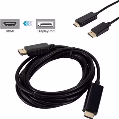SOONHUA Kabel Video Adaptor DP DisplayPort ke HDMI 4K 180cm - DP102 - Black — gambar 4
