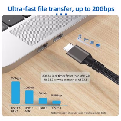 AUFU Kabel Data USB Type C to Type C Fast Charging 6A 66W 1M - KD66 - Black — gambar 4