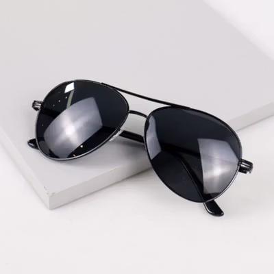 Aoron Kacamata Hitam Aviator Sunglasses Polarized Lens - RB2132 - Black/Gray — gambar 4