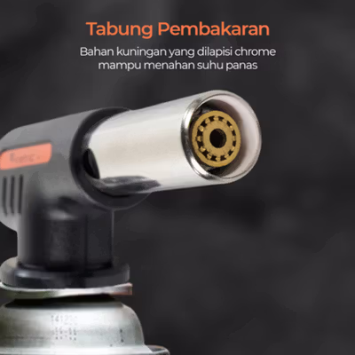 Firetric Kepala Gas Butane Portable Flame Gun Torch - 807 - Black/Yellow — gambar 4