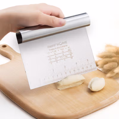TaffHOME Spatula Scraper Kape Kue Tart Pizza Cutter 15cm - CJ07121 - Silver — gambar 4