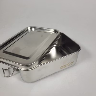 TaffHOME Kotak Makan Lunch Box Stainless Steel Single Layer 850ml - U-30 - Silver — gambar 4