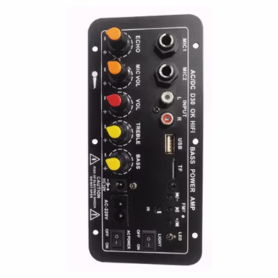 TaffSTUDIO Amplifier Board Audio Bluetooth USB Subwoofer DC 12-24V - D30 - Black — gambar 4