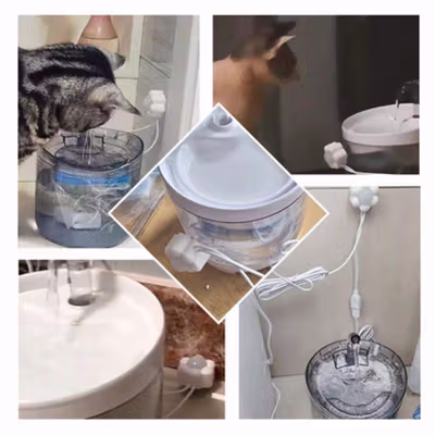BEAUHOMES Motion Sensor Dispenser Minum Hewan Cat Water Fountain USB - GY010 - White — gambar 4