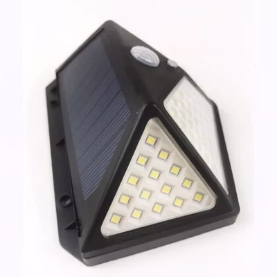TaffLED Lampu Dinding Solar Sensor PIR 100 LED Cool White - GB-100 - Black — gambar 4