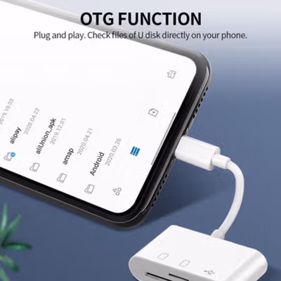 ATUX Card Reader 3in1 Type C 3.0 USB Hub MicroSD - AT3 - White — gambar 4