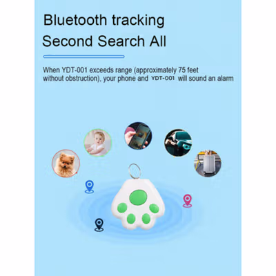 MOONBIFFY Smart Tag Bluetooth Tracker Airtag Key Finder Shutter - YDT-001 - White — gambar 4