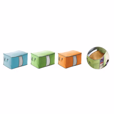 Urijk Kantong Pakaian Organizer Landscape Storage Box - M1466 - Blue — gambar 4