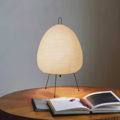 PAKFAN Lampu Meja Hias Desk Lamp Paper Dimmable 3in1 Color E27 - TL04 - White — gambar 4