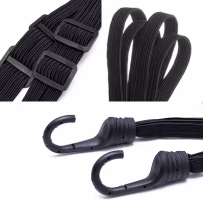 MOTOWOLF Tali Pengikat Helm Motor Strap Adjustable 2 Hook 60cm - WP01 - Black — gambar 4