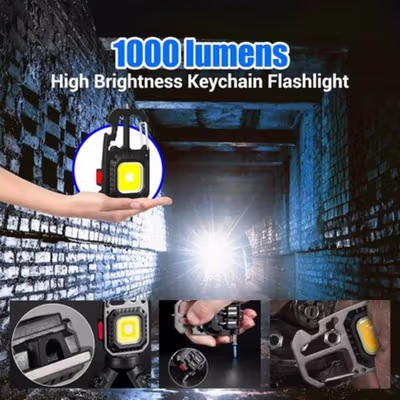 CIWIC Senter LED COB Magnetic Rechargeable Waterproof IPX4 1000 Lumens - W5138 - Silver — gambar 4