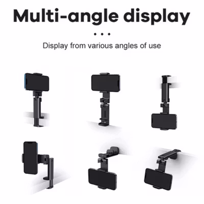 ELENXS Dudukan Smartphone Stand 360 Rotation Desk Clamp Portable - EX-36 - Black — gambar 4