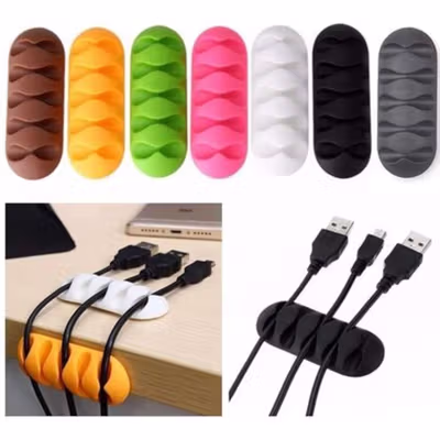 Striveday Klip Kabel Organizer Cable Clip - KR-8005 - Black — gambar 4