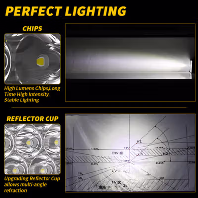 DXZ Lampu Sorot Tembak Mobil LED Floodlight Cool White 6500K IP65 21W Round - DX21 - Black — gambar 4
