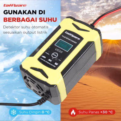 Taffware Venus Charger Aki Mobil Intelligent Battery Charger 12V 6A - UD20 - Black/Yellow — gambar 4